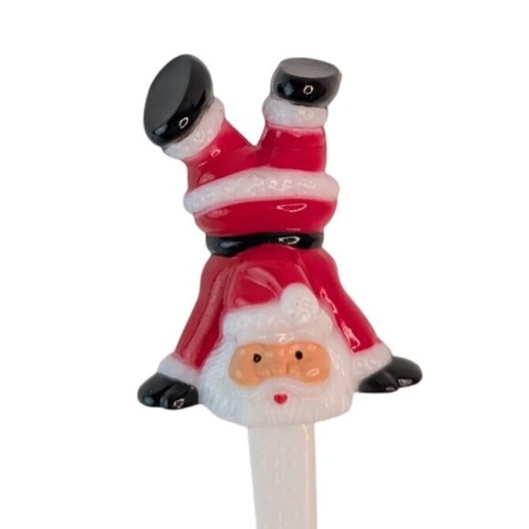 DecoPak Christmas Santa Claus Cupcake Pick Topper Set of 6 - Picture 7 of 8